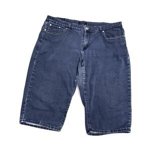 Women's Denim Shorts Size 22W Blue Jean Statement Spring Jorts DKIN